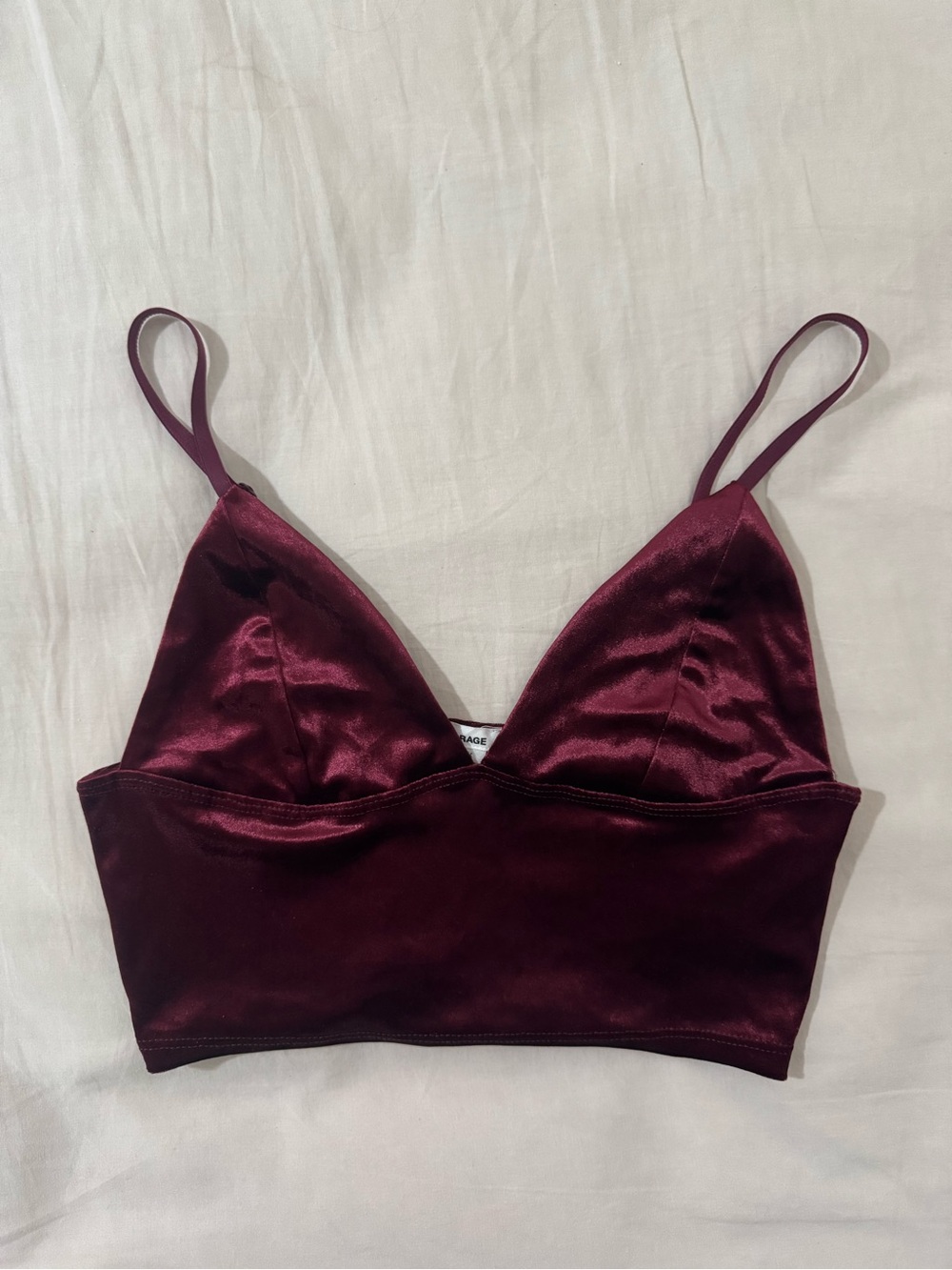 Garage Satin Triangle Bralette